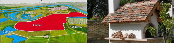 Altrip - Die älteste Gemeinde der Vorderpfalz: Das Brotbackhaus und der Polder