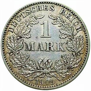 Wurde mit diesem 1-Mark-Stück aus dem Jahr 1909 das Wassergeld bezahlt?