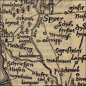 Ein Ausschnitt aus der Karte von 1537