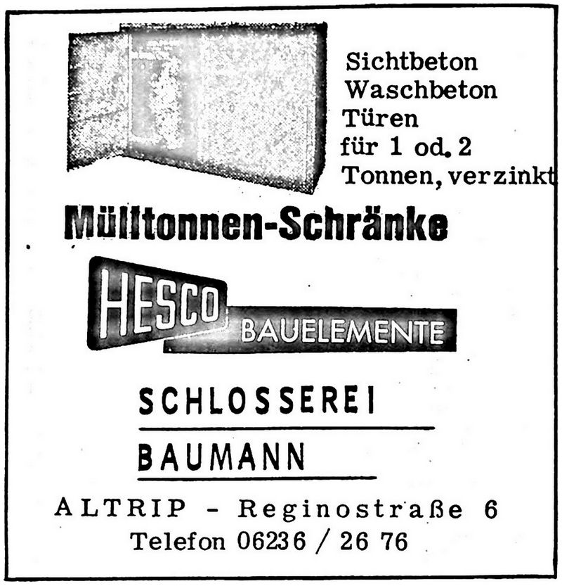 Nachrichtenblatt der Gemeinde Altrip | Donnerstag, den 29. Juni 1972 | 13. Jahrgang - Nummer 27
