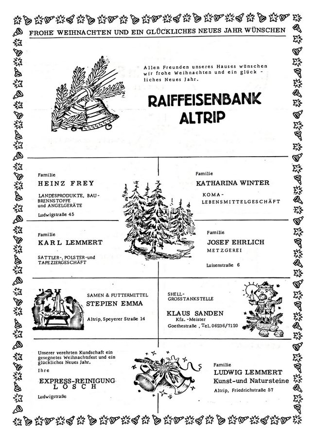 Nachrichtenblatt der Gemeinde Altrip | Donnerstag, den 21. Dezember 1967 | 8. Jahrgang - Nummer 51 