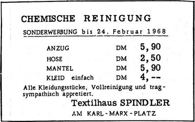 Textilhaus SPINDLER (Nachrichtenblatt der Gemeinde Altrip | Donnerstag, den 15. Februar 1968 | 9. Jahrgang - Nummer 7)