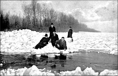 Der zugefrorene Rhein bei Altrip im Februar 1929 | FOTO: L. Schneider