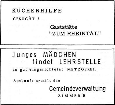 Gaststätte "ZUM RHEINTAL" (Nachrichtenblatt der Gemeinde Altrip | Donnerstag, den 16. Mai 1968 | 9. Jahrgang - Nummer 20)