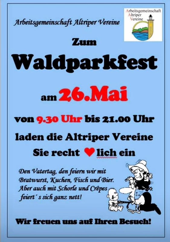 26. Ma 2202 - Waldparkfest Altrip -  Veranstalter: Arbeitsgemeinschaft Altriper Vereine - Eintritt frei