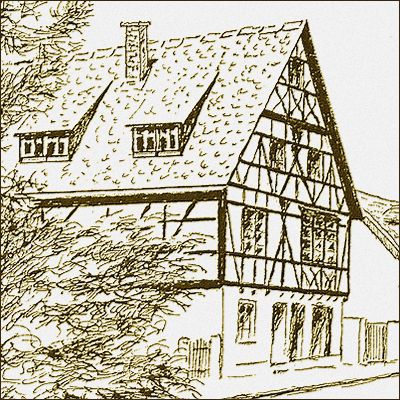 Stand im Jahr 1669 schon, das älteste Haus in Altrip in der Römerstraße 1, erbaut 1660.