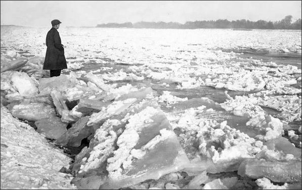"Aufbruchstimmung" bei Altrip am 20. Februar 1929
