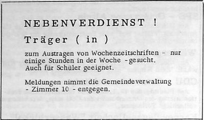 Nachrichtenblatt der Gemeinde Altrip | Donnerstag, den&nbsp;14. Januar 1965 | 6. Jahrgang - Nummer 2&nbsp;