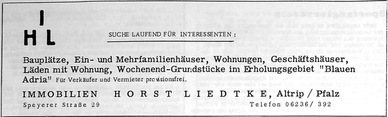 Nachrichtenblatt der Gemeinde Altrip | Donnerstag, den&nbsp;21. Januar 1965 | 6 Jahrgang - Nummer 3&nbsp;
