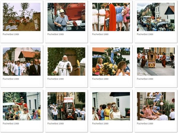 Aufnahmen vom Fischerfestumzug am Sonntag, 2. Juli 1989