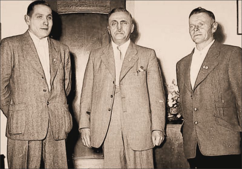 Josef Zech (links), Adam Jakob und Johann Schneider. 