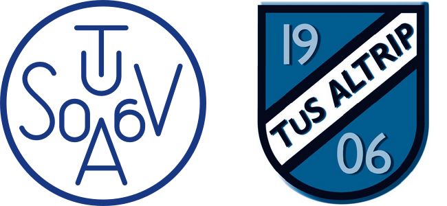 Das Vereinslogo des "Turn- und Sportvereins Altrip" (TuS Altrip), früher und heute.