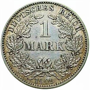 Wurde mit diesem 1-Mark-Stück aus dem Jahr 1909 das Wassergeld bezahlt?