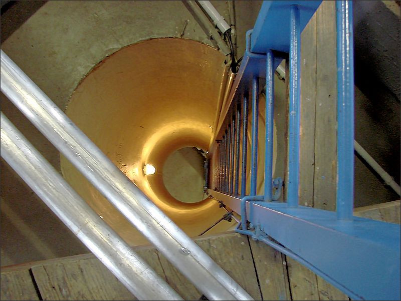 Das "Treppenhaus" im Altriper Wasserturm: Nicht ganz barrierefrei, aber sonst ...  (Foto: J. Hajok)