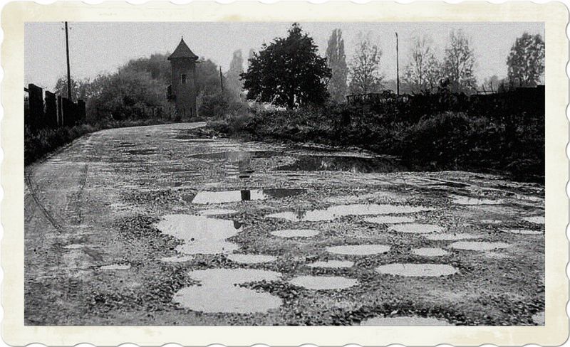 Die Zufahrt zur Riedsiedlung in früheren Zeiten