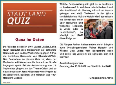 STADT LAND QUIZ – Ganz im Osten