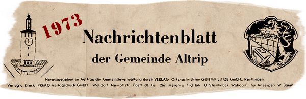 Nachrichtenblatt der Gemeinde Altrip Nachrichtenblatt der Gemeinde Altrip