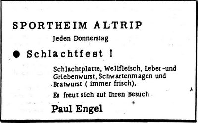 SPORTHEIM ALTRIP - Paul Engel (Nachrichtenblatt der Gemeinde Altrip | Donnerstag, den&nbsp;15. Februar 1968 | 9. Jahrgang - Nummer 7)