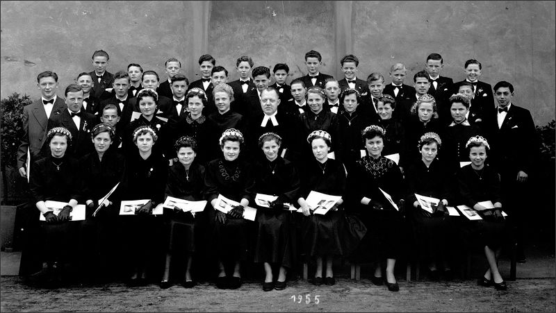 Konfirmation in Altriip im Jahr 1955