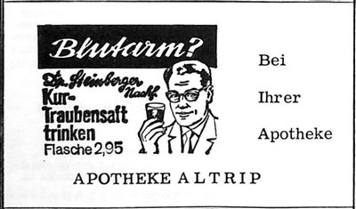 APOTHEKE ALTRIP (Nachrichtenblatt der Gemeinde Altrip | Donnerstag, den&nbsp;25. April 1963 | 4. Jahrgang - Nummer 17)
