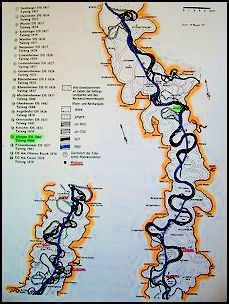 Die ständigen Verlagerungen des Rheins führten im Laufe der Jahrhunderte zu Ortsverlegungen.