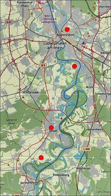 Von Mechtersheim über Speyer und Altrip nach Mannheim