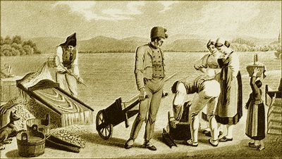 Goldwäscherei am Rhein