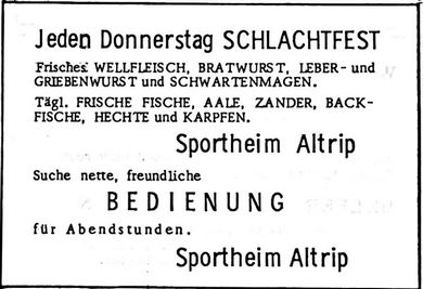 Sportheim Altrip (Nachrichtenblatt der Gemeinde Altrip | Donnerstag, den&nbsp;10. Oktober 1968&nbsp; | 9. Jahrgang - Nummer 41)