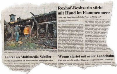 Tödliches Feuer auf dem Rexhof