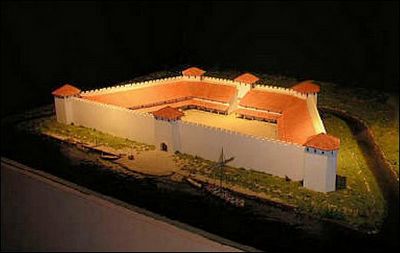 Foto des Kastells von der Römerausstellung des Historischen Museums der Pfalz in Speyer