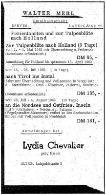 Nachrichtenblatt der Gemeinde Altrip | Donnerstag, den 22. März 1962 | 3. Jahrgang - Nummer 12