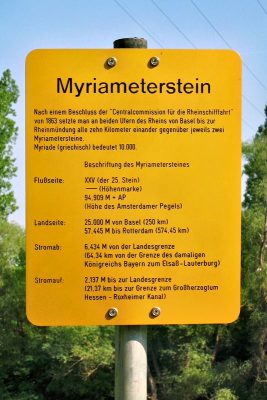 Informationstafel beim Myriameterstein