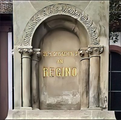 Einladung zum Festakt Restaurierung Regino-Denkmal