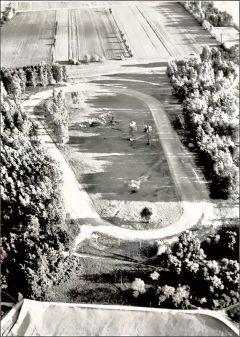 Motorrad-Sandbahn in Altrip (1950er Jahre)
