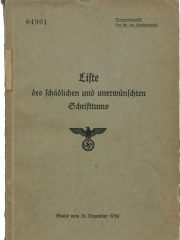 Im Dritten Reich verboten: „Infrantrist Perhobstler“ Im Dritten Reich verboten: „Infrantrist Perhobstler“