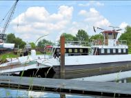 Die Fähre "Spieker Möwe" an ihrem Liegeplatz