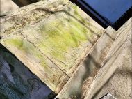 Erster Schritt zur Reinigung des Regino-Denkmals