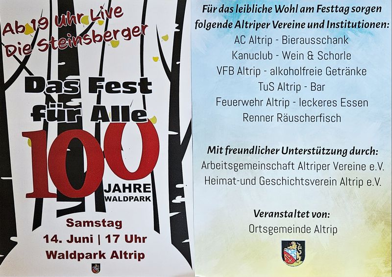 100 Jahre Waldpark Altrip